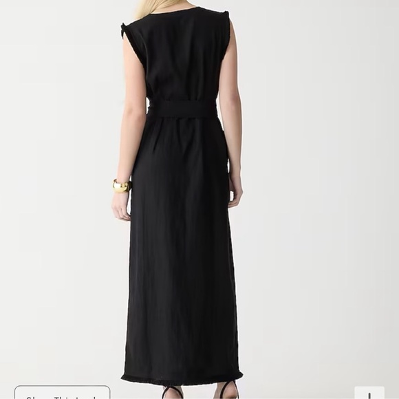 J Crew Linen Raw Hem Maxi Shirtdress - Picture 5 of 7